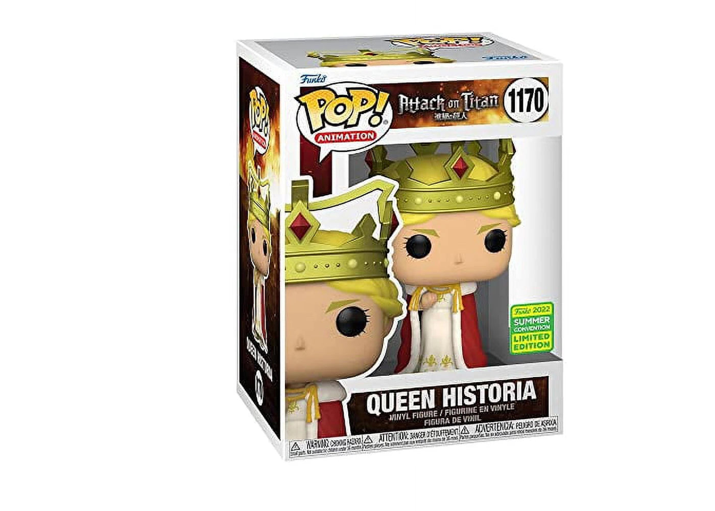 Funko Pop! Animation Attack on Titan Queen Historia 2022 Summer Convention Figure #1170-