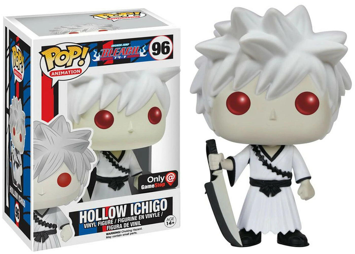 Funko Pop! Animation Bleach Ichigo Kurosaki (Hollow) (Black and White) Gamestop Exclusive Figure #96-