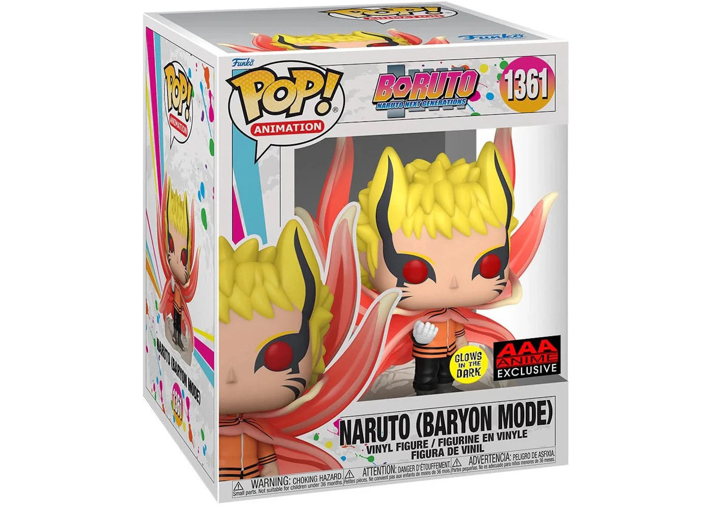 Funko Pop! Animation Boruto Naruto (Baryon Mode) 6 Inch GITD AAA Anime Exclusive Figure #1361-