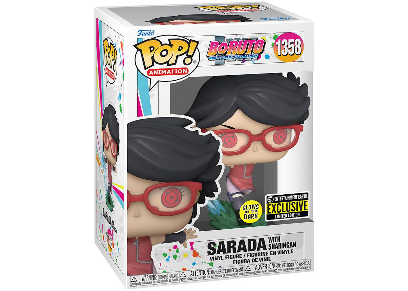 Funko Pop! Animation Boruto Sarada with Sharingan GITD Entertainment Earth Exclusive Figure #1358-
