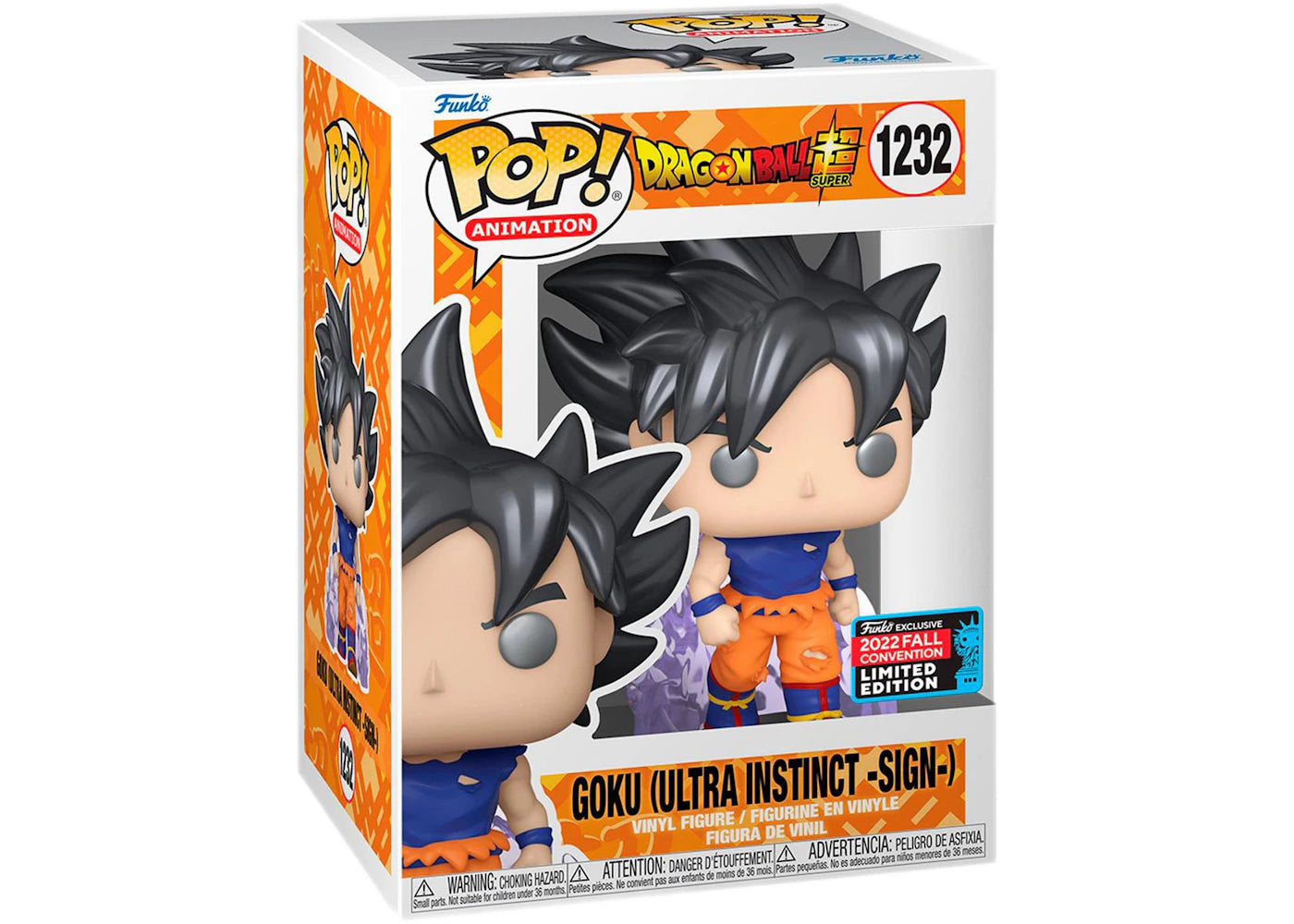 Funko Pop! Animation Dragon Ball Super Goku (Ultra Instinct -Sign-) 2022 Fall Convention Exclusive Figure #1232-