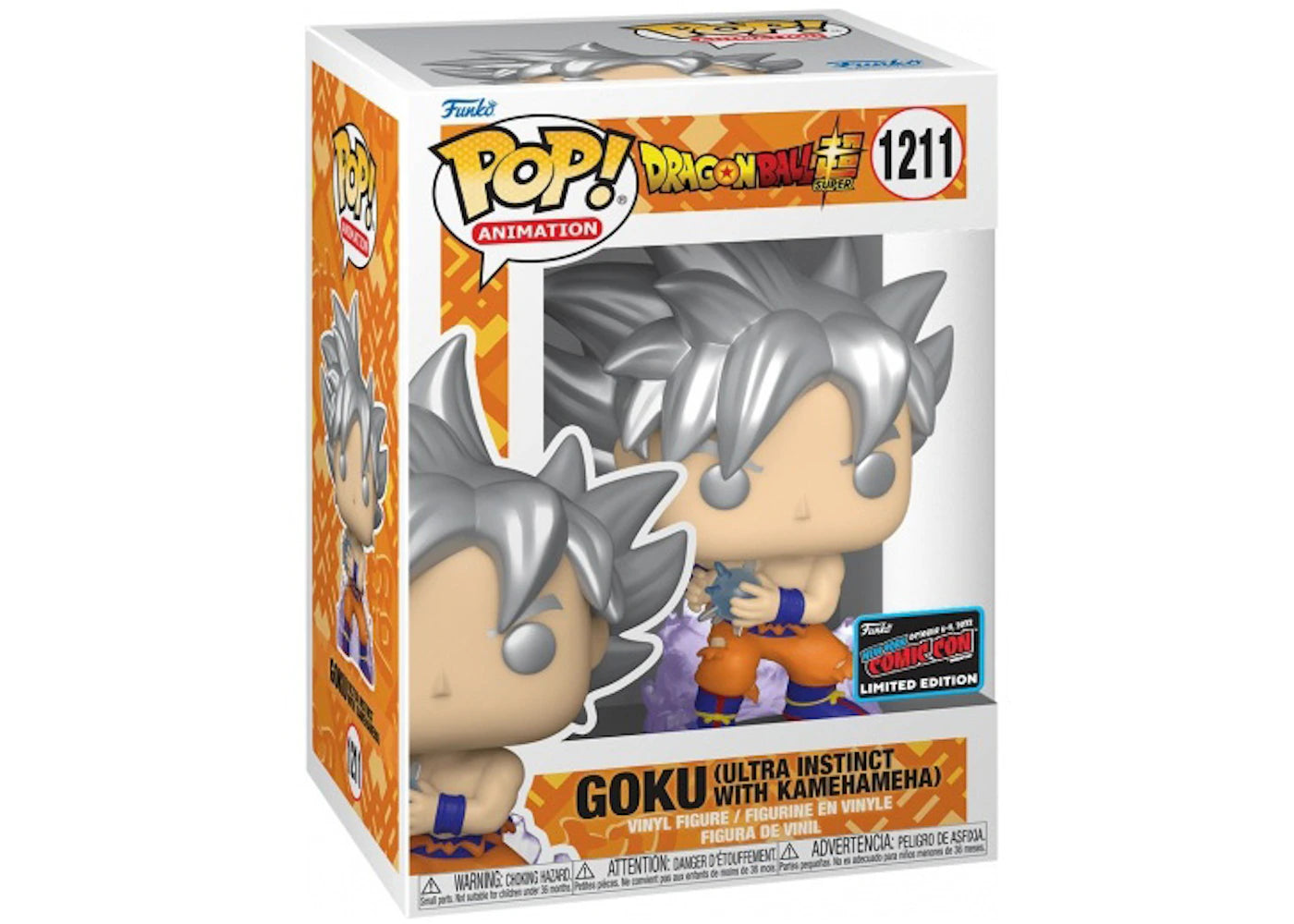 Funko Pop! Animation Dragon Ball Super Goku (Ultra Instinct with Kamehameha) 2022 NYCC Exclusive Figure #1211-