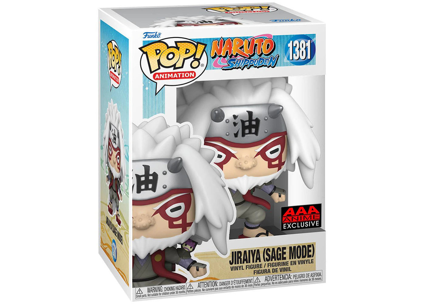Funko Pop! Animation Naruto Shippuden Jiraiya (Sage Mode) AAA Anime Exclusive Figure #1381-