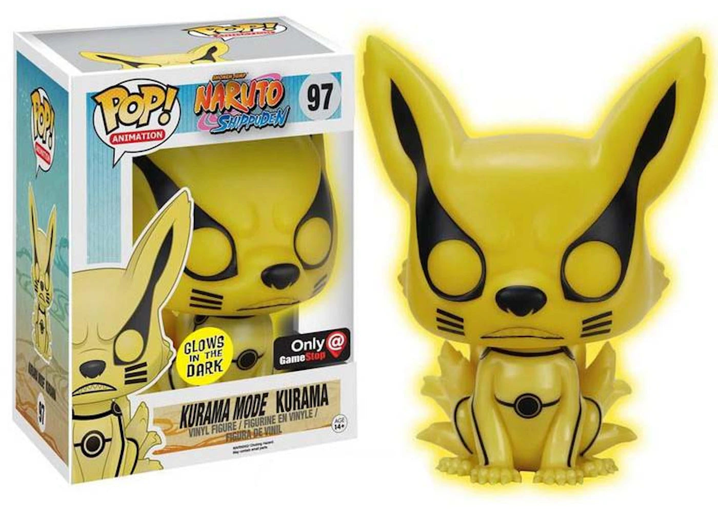 Funko Pop! Animation Naruto Shippuden Kurama Mode (Glow) GameStop Exclusive 6 Inch Figure #97-
