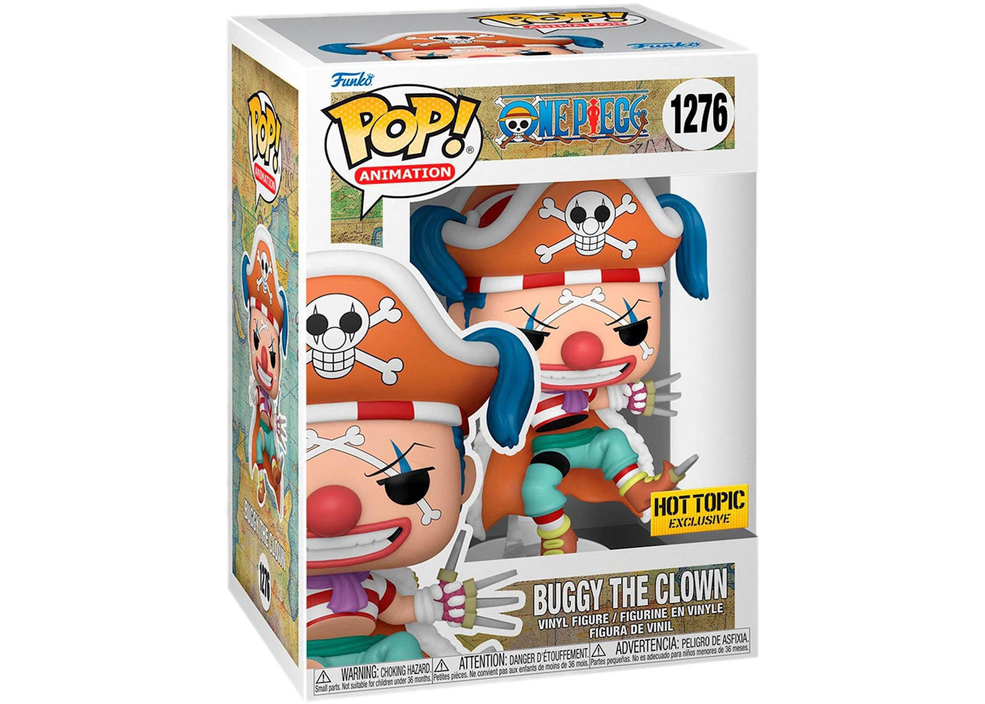 Figurine Funko Pop! Animation One Piece Buggy le Clown, exclusivité Hot Topic n° 1276