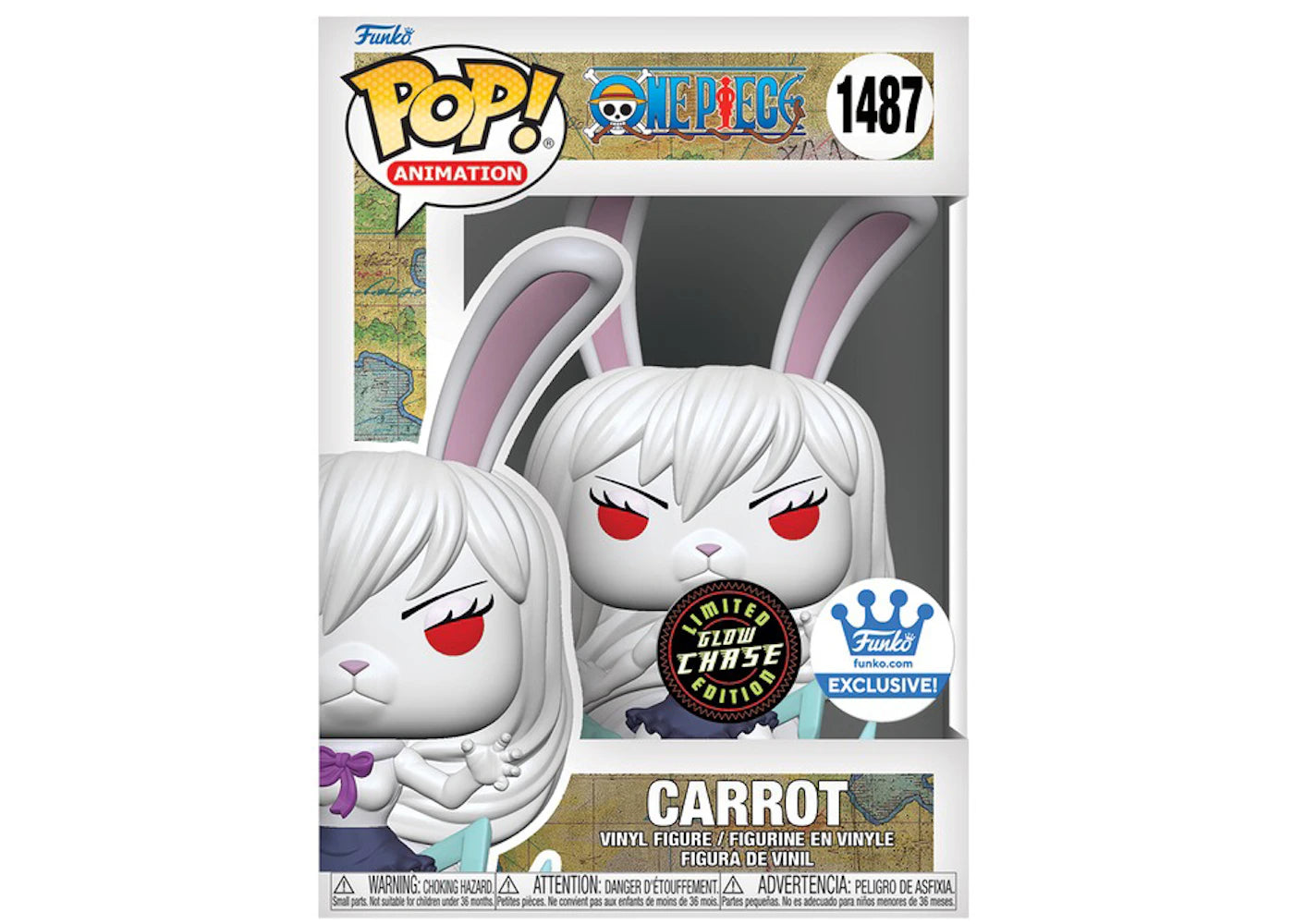 Funko Pop! Animation One Piece Carrot Funko Exclusive (Glow Chase) Figure #1487-