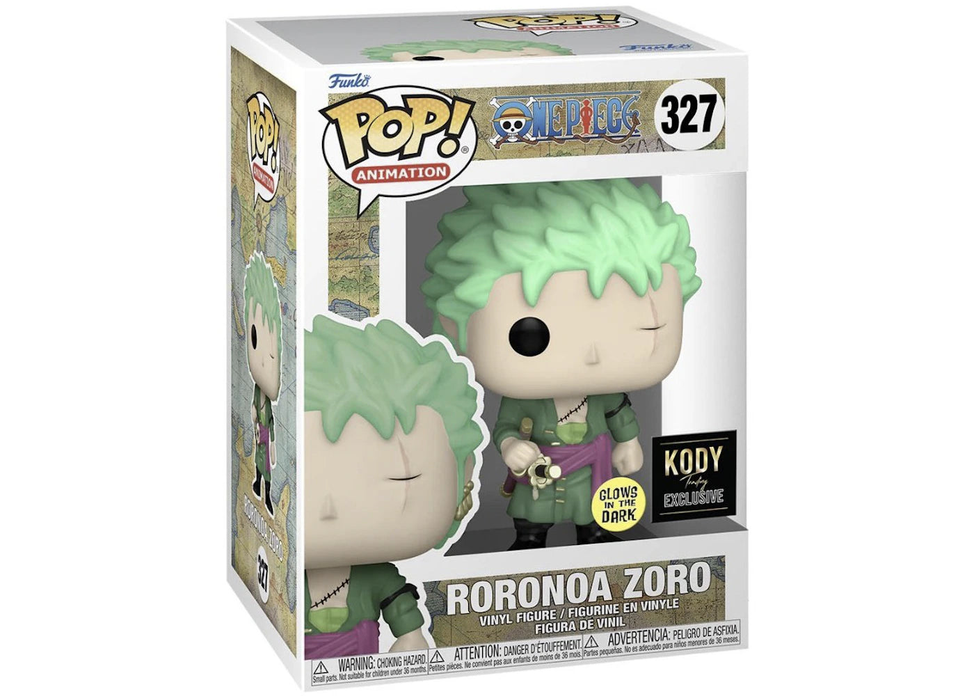 Funko Pop! Animation One Piece Roronoa Zoro GITD Kody Exclusive Figure #327-
