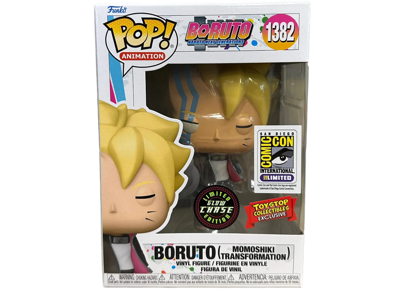 Funko Pop! BORUTO Momoshiki Transformation 2023 SDCC Exclusive, Chase edition, Toystop Figure #1382-