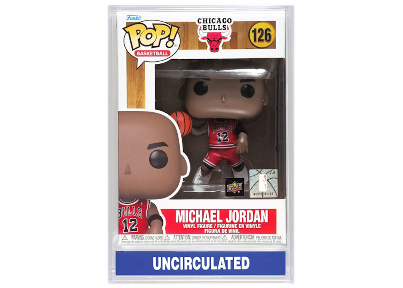 Funko Pop! Basketball Chicago Bulls Michael Jordan with Slabbed Case Upper Deck Exclusive Figure #126-
