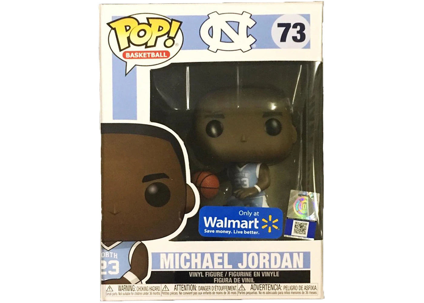 Funko Pop! Basketball Michael Jordan UNC Home Jersey Walmart Exclusive Figure #73-