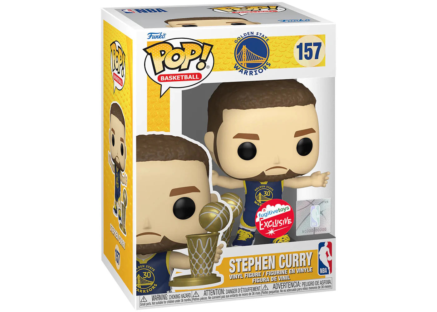 Funko Pop! Basketball NBA Golden State Warriors Stephen Curry Fugitive Toys Exclusive Figure #157-