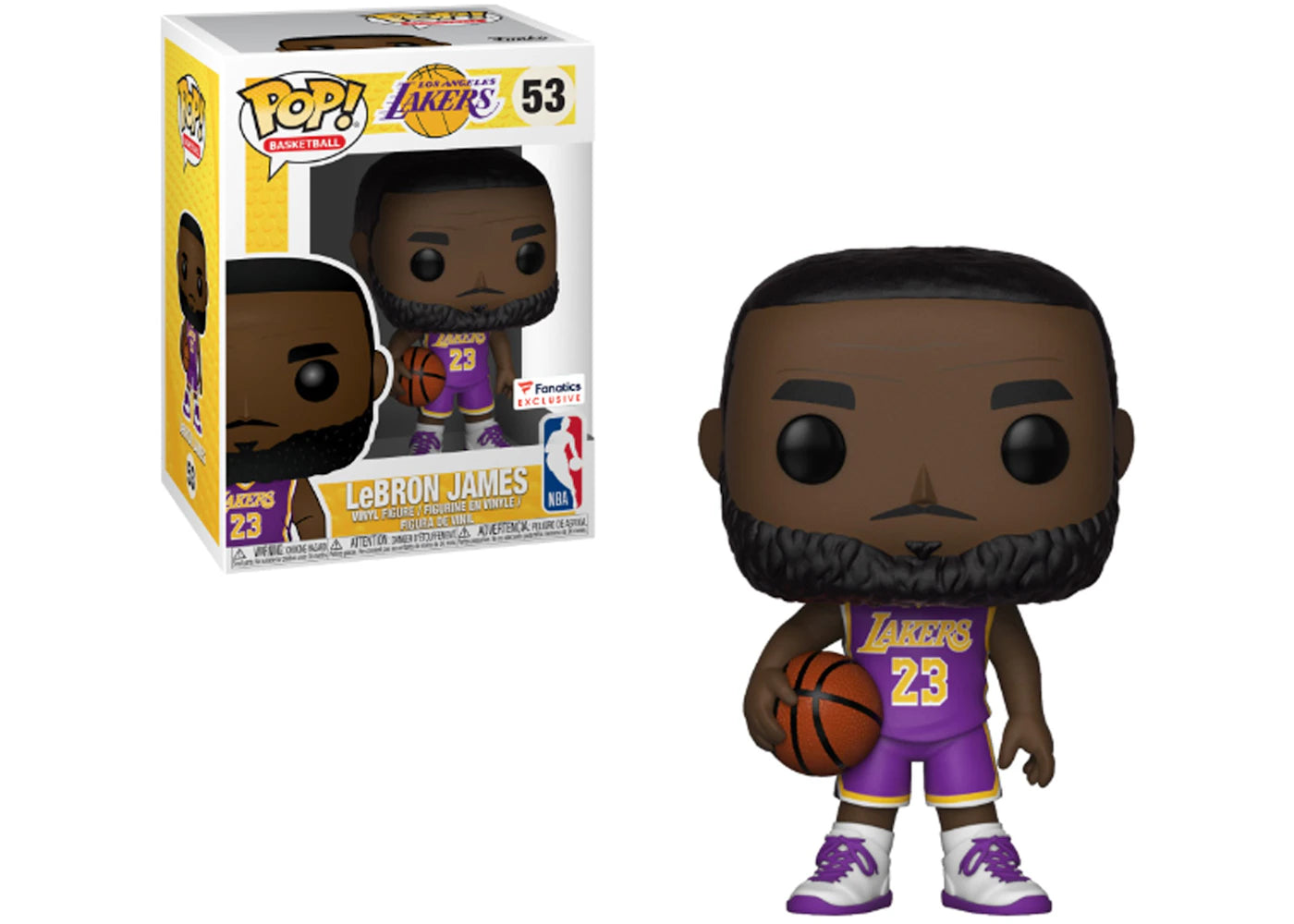 Funko Pop! Basketball NBA LeBron James Lakers (Purple Jersey) Fanatics Exclusive Figure #53-