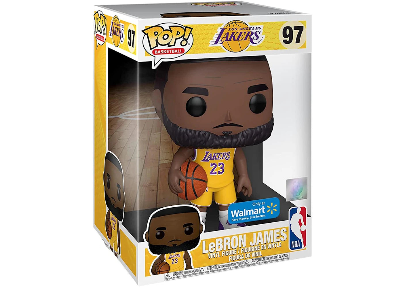 Funko Pop! Basketball NBA Los Angeles Lakers LeBron James 10 Inch Walmart Exclusive Figure #97-