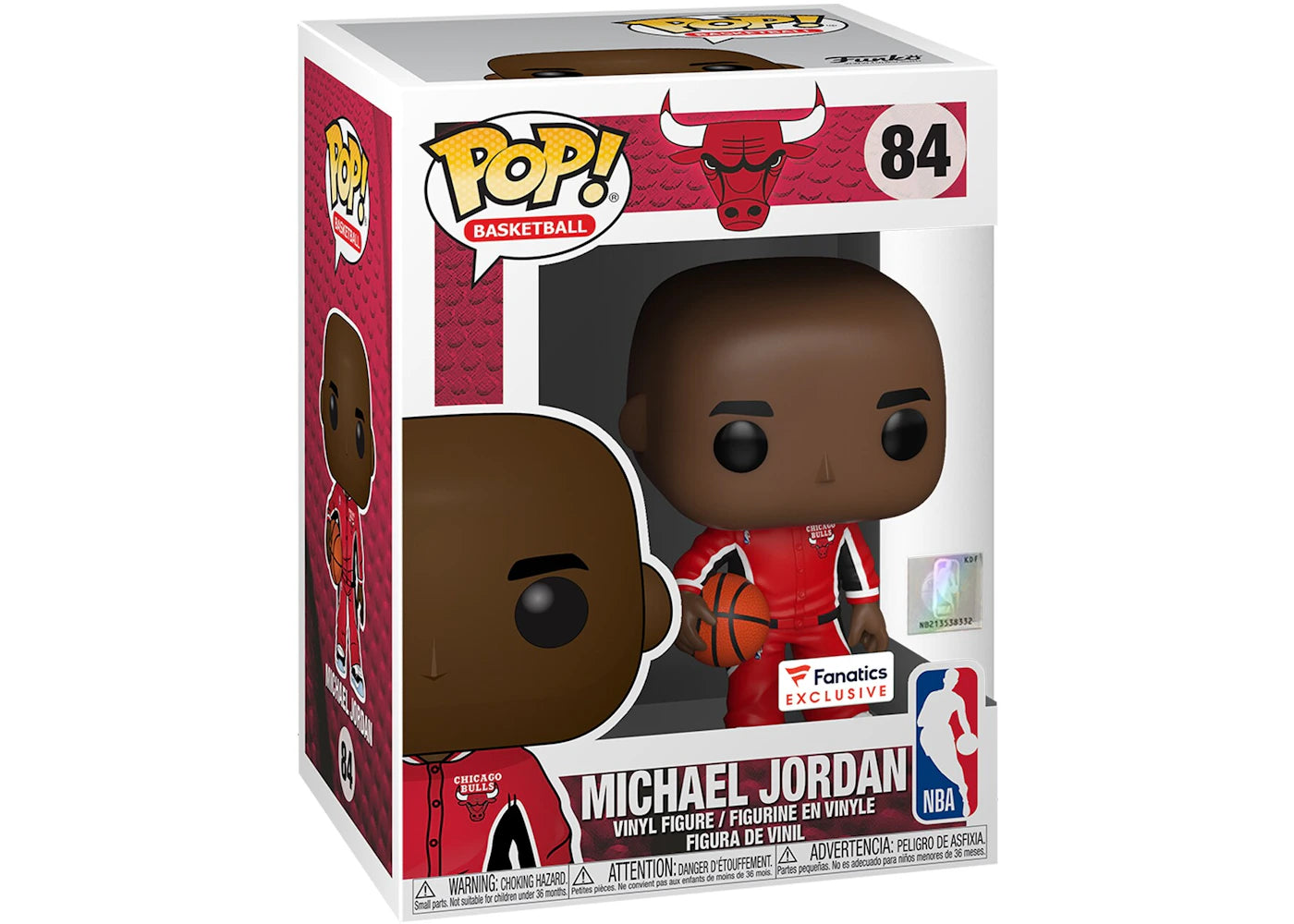 Funko Pop! Basketball NBA Michael Jordan (Bulls Warmups) Fanatics Exclusive Figure #84-