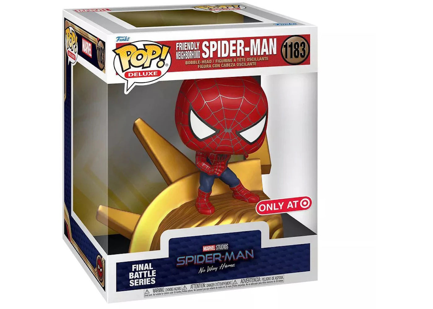 Funko Pop! Deluxe Marvel Studios Spider-Man No Way Home Friendly Neighborhood Spider-Man Target Exclusive Figure #1183-