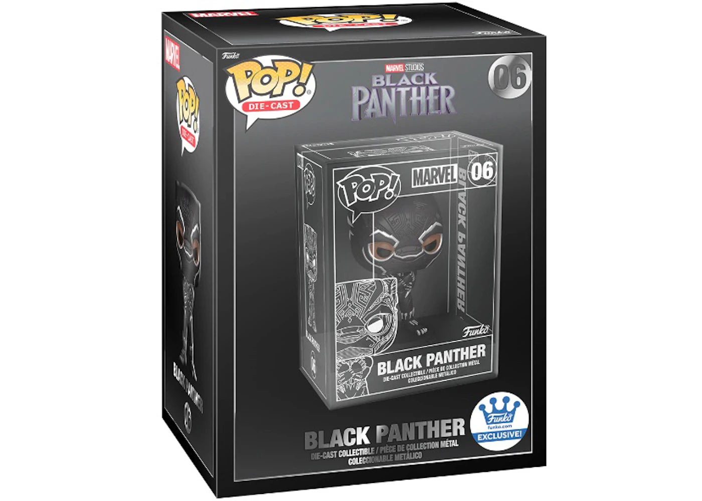 Funko Pop! Die-Cast Marvel Studios Black Panther Funko Shop Exclusive Figure #06-
