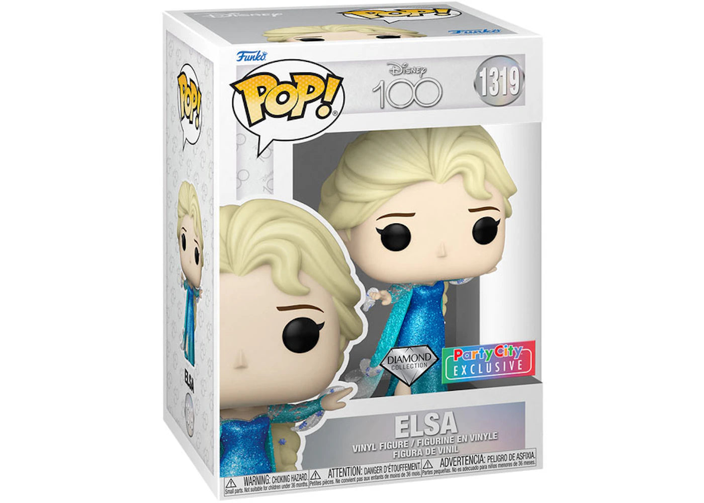 Funko Pop! Disney 100 Frozen Elsa Diamond Collection Party City Exclusive Figure #1319-