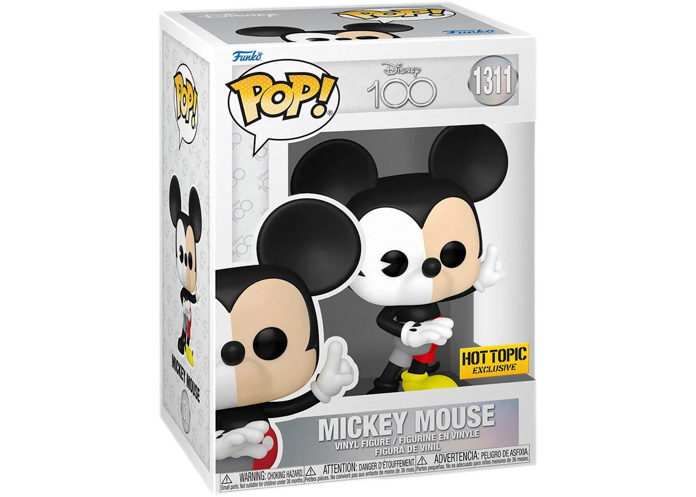 Funko Pop! Disney 100 Mickey Mouse Hot Topic Exclusive Figure #1311-