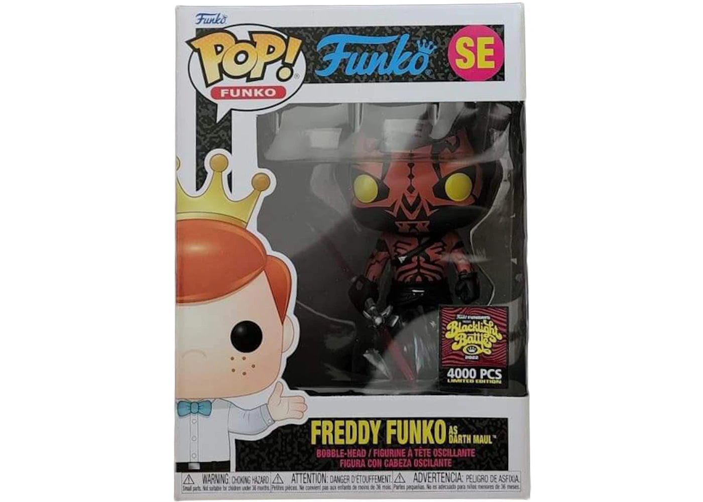 Funko Pop! Fundays Box of Fun Blacklight Battle Freddy Funko As Darth Maul SE (LE 4000)-