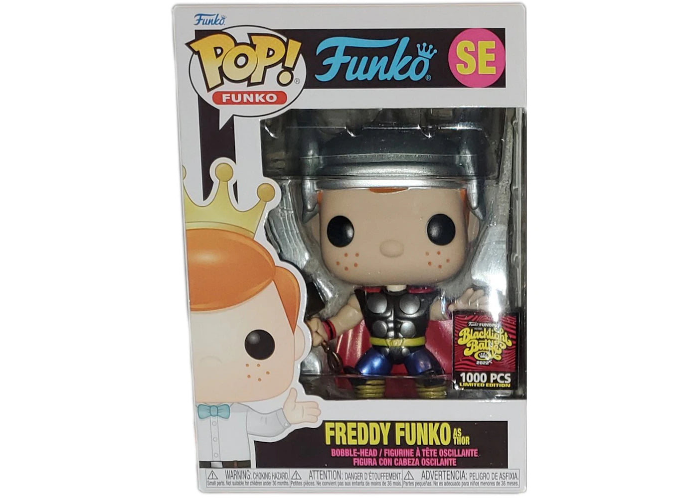 Funko Pop! Fundays Box of Fun Blacklight Battle Freddy Funko As Thor Metallic SE (LE 1000)-