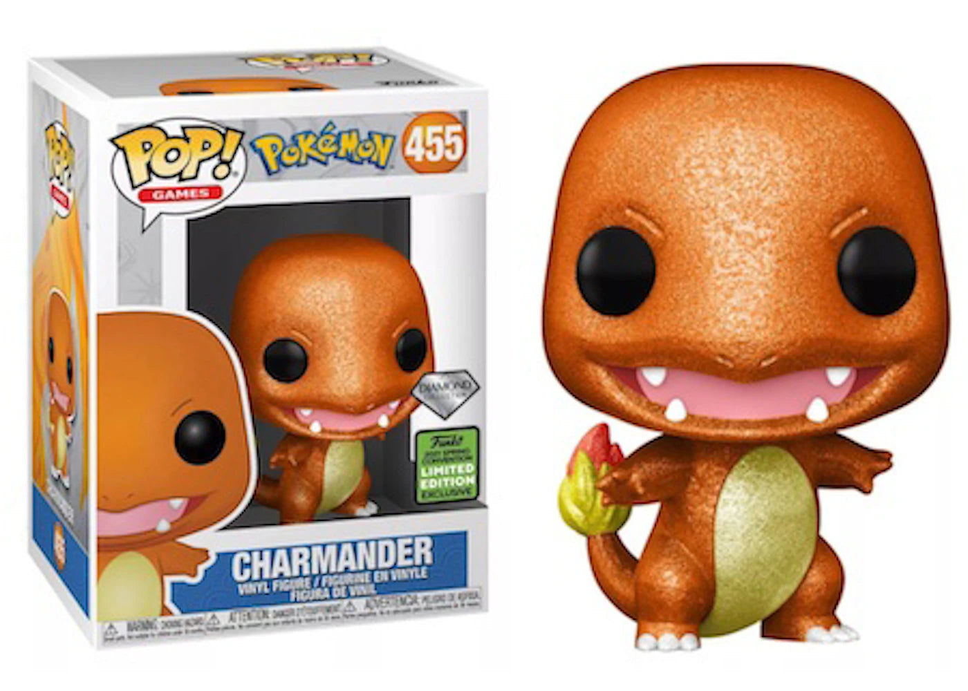 Funko Pop! Games Pokemon Charmander Diamond Collection Spring Convention Exclusive Figure #455-