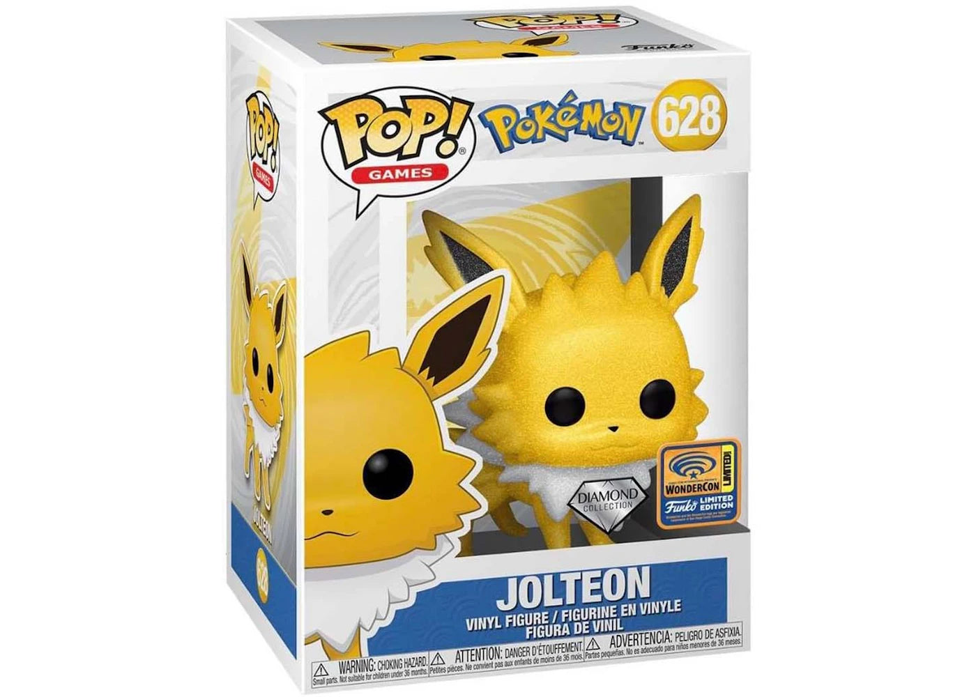 Funko Pop! Games Pokemon Jolteon (Diamond Collection) WonerCon Exclusive Figure #628-