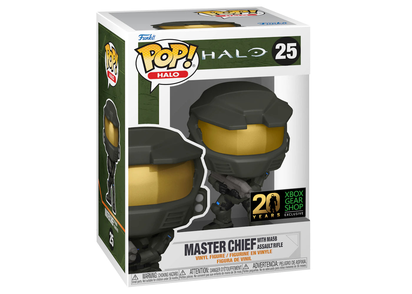 Funko Pop! Halo Master Chief with MA5B Assault Rifle 20th Anniversary Xbox Gear Shop Exclusive Figure #25-