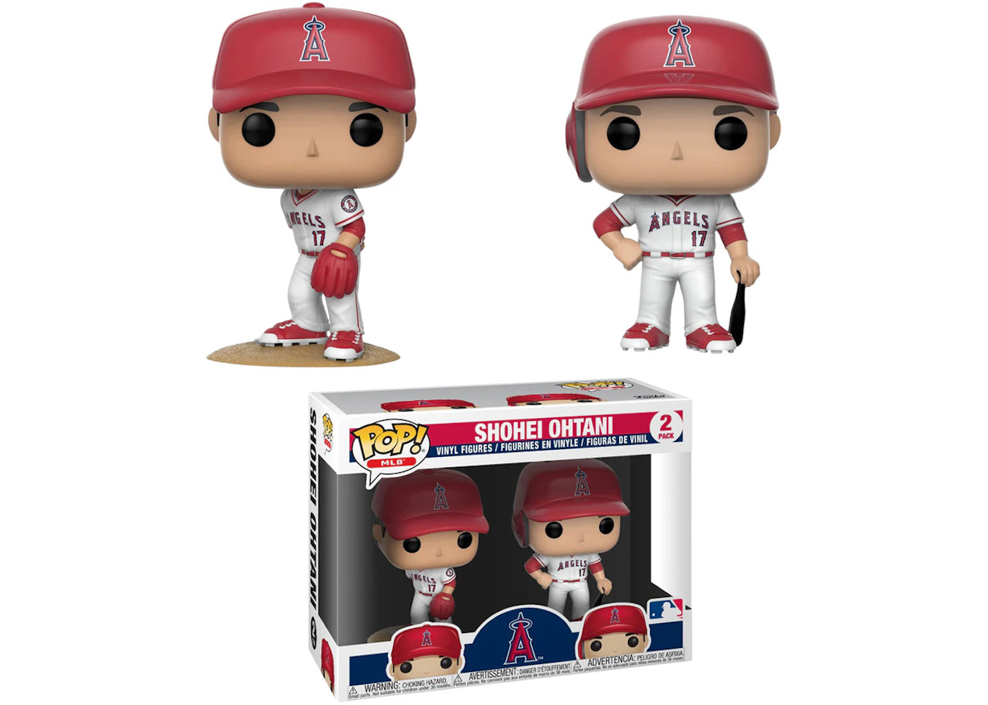 Funko Pop! MLB Los Angeles Angels Shohei Ohtani White Jerseys 2 Pack-