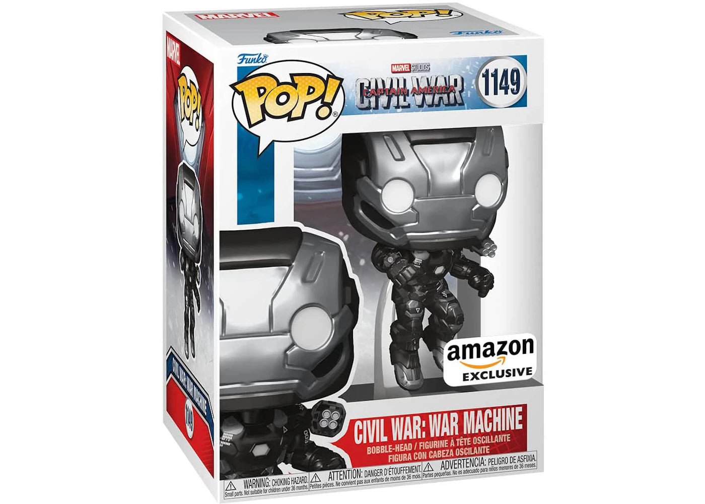 Funko Pop! Marvel Studios Captain America Civil War: War Machine Amazon Exclusive Figure #1149-