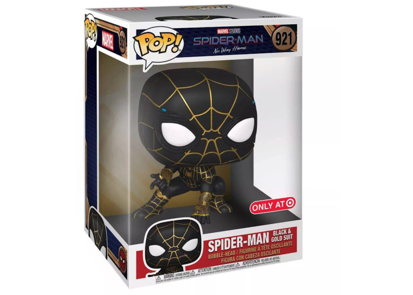 Funko Pop! Marvel Studios Spider-Man No Way Home Spider-Man Black & Gold Suit 10 Inch Target Exclusive Figure #921-