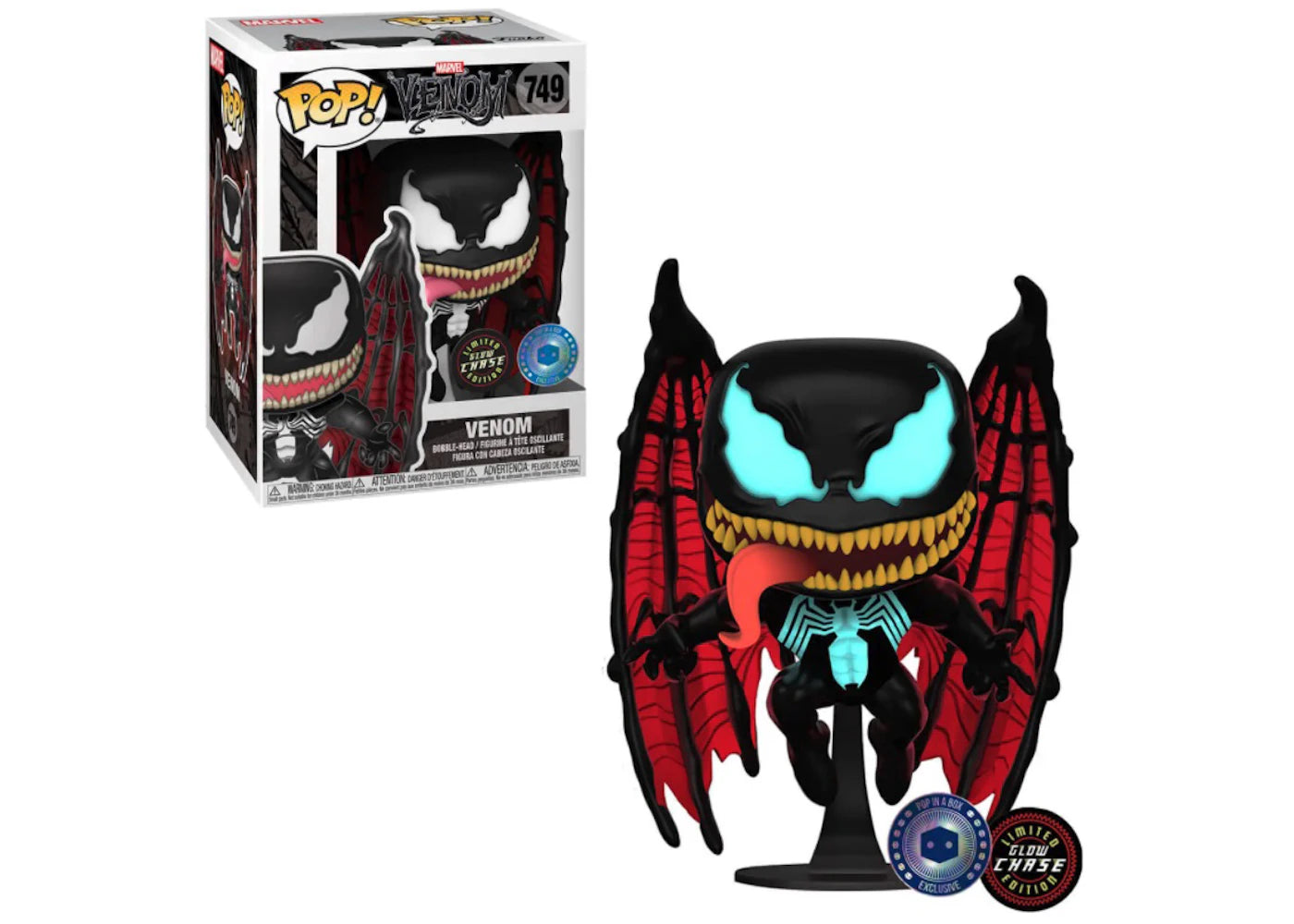 Funko Pop! Marvel Venom Bobble-Head Pop In A Box GITD Chase Exclusive Figure #749-