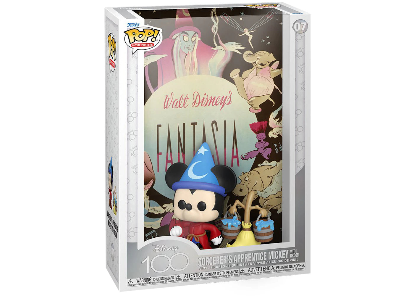 Funko Pop! Movie Posters Disney 100 Sorcerer's Apprentice Mickey with Broom Figure #07-