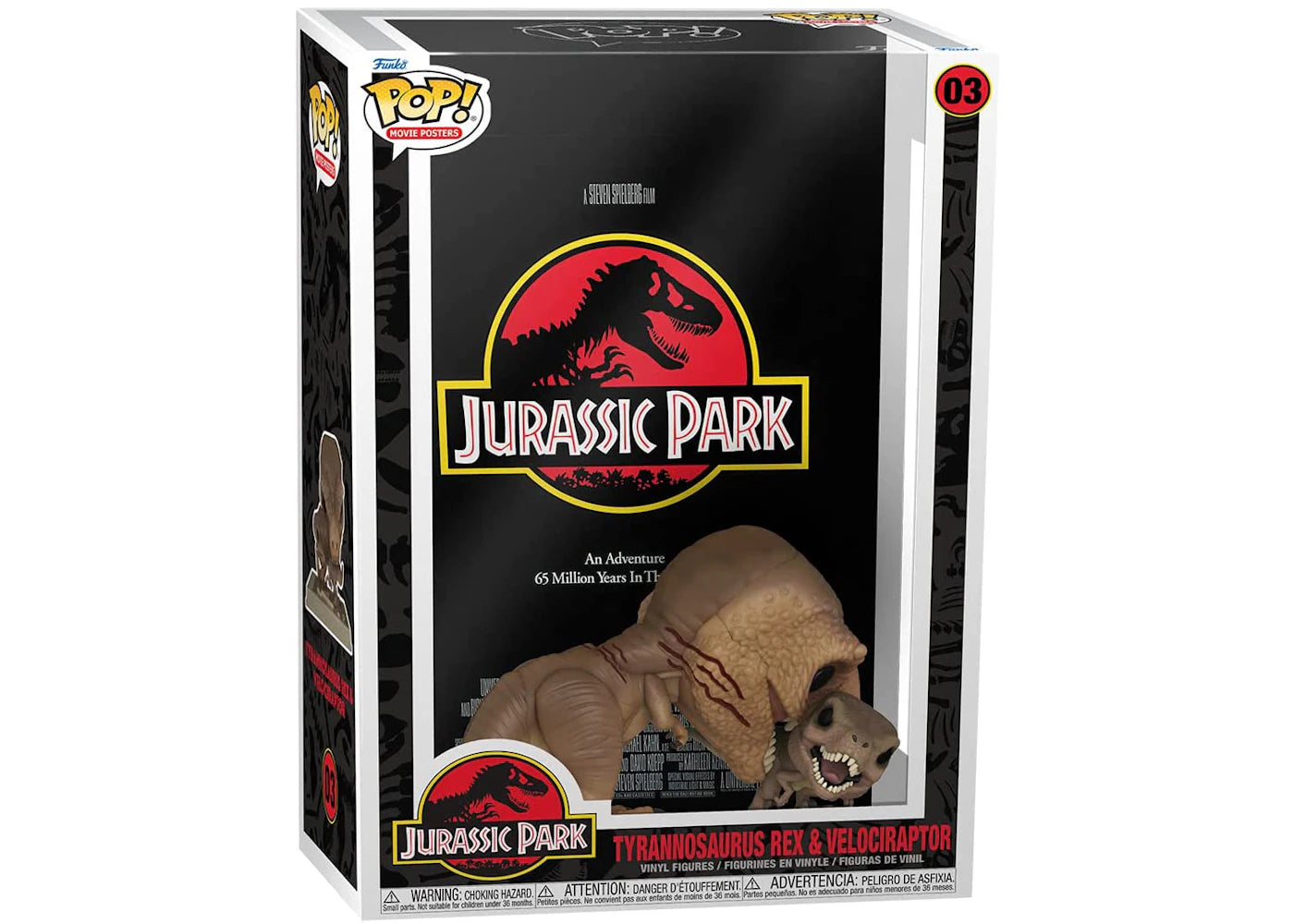 Funko Pop! Movie Posters Jurassic Park Tyrannosaurus Rex &amp; Velociraptor Figure #03-