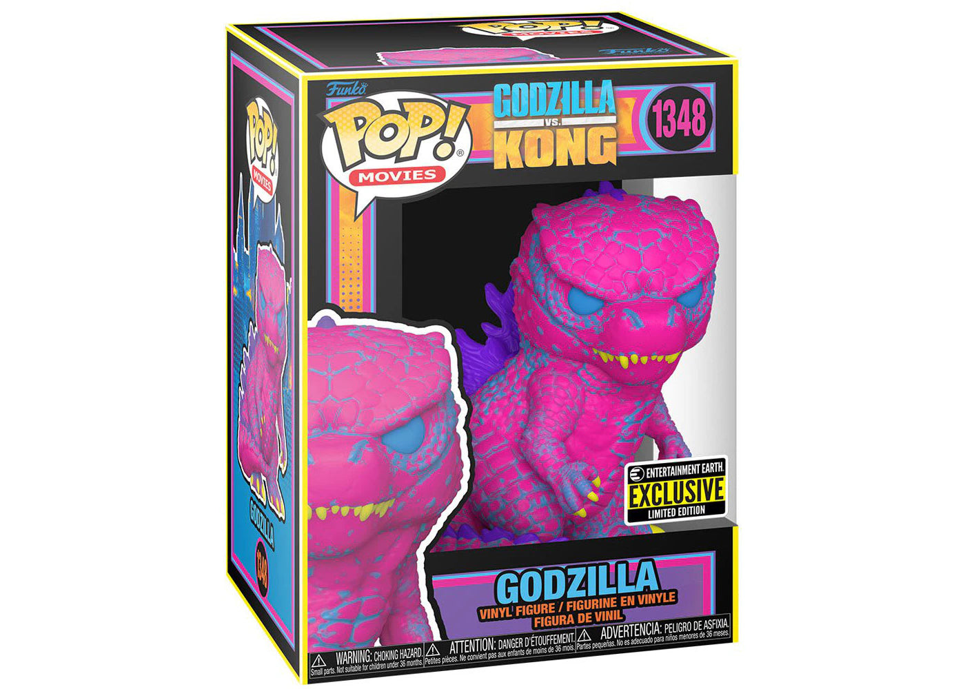 Funko Pop! Movies Godzilla vs. Kong Black Light Godzilla Entertainment Earth Exclusive Figure #1348-