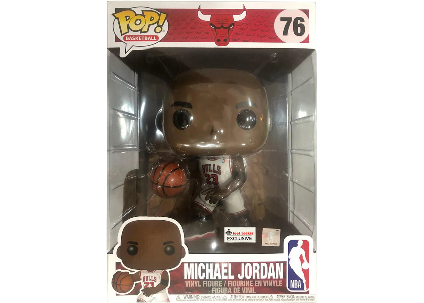 Funko Pop! NBA Michael Jordan (White Jersey) Footlocker Exclusive 10 inch Figure #76-