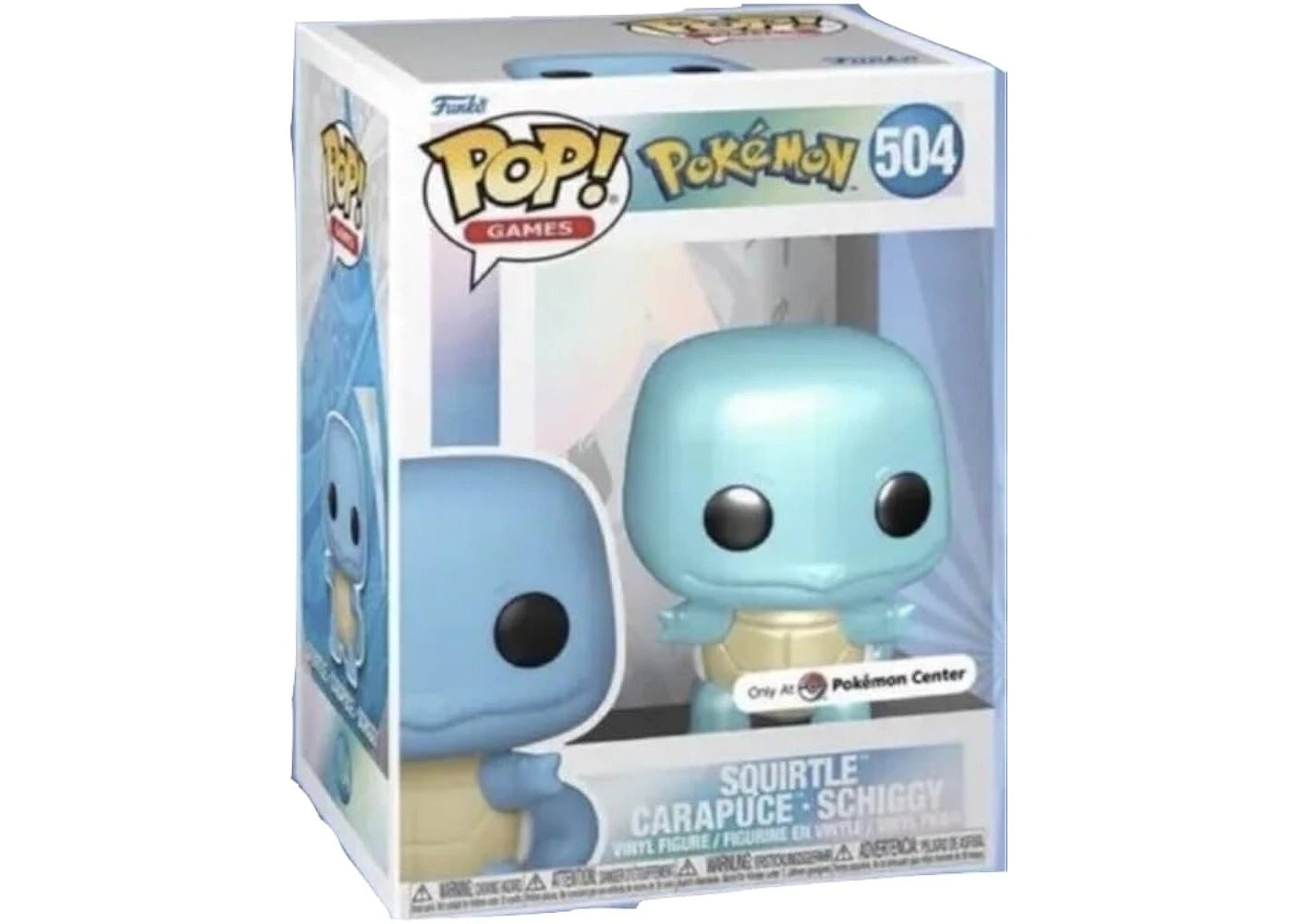 Funko Pop! Pokemon Squirtle (Pearlescent) Pokemon Center Exclusive Figure #504-