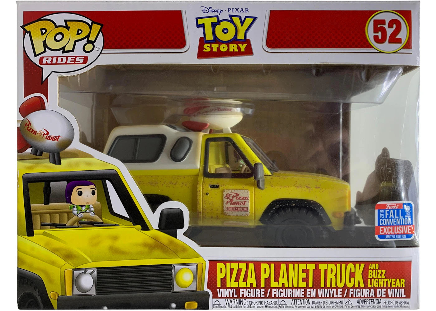 Funko Pop! Rides Disney Toy Story Pizza Planet Truck and Buzz Lightyear Fall Convention Exclusive Figure #52-
