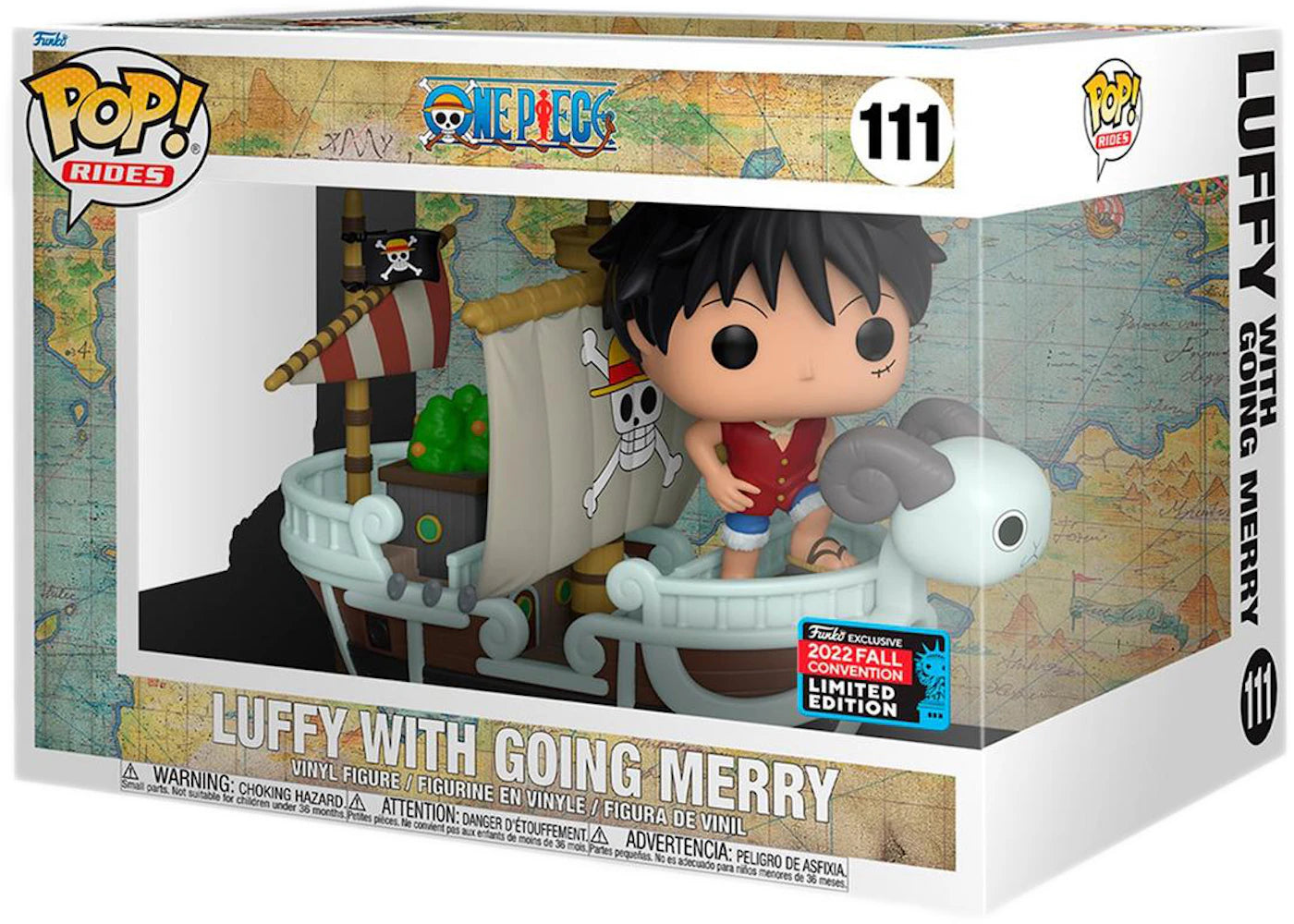 Funko Pop! Rides One Piece Luffy with Going Merry 2022 Fall Convention Exclusive Figure #111-