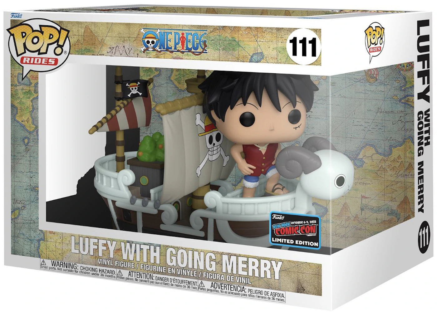 Funko Pop! Rides One Piece Luffy with Going Merry 2022 NYCC Exclusive Figure #111-