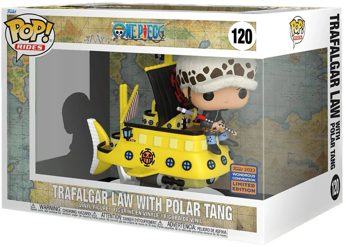Funko Pop! Rides One Piece Trafalgar Law with Polar Tang 2023 Wondrous Convention Exclusive Figure #120-