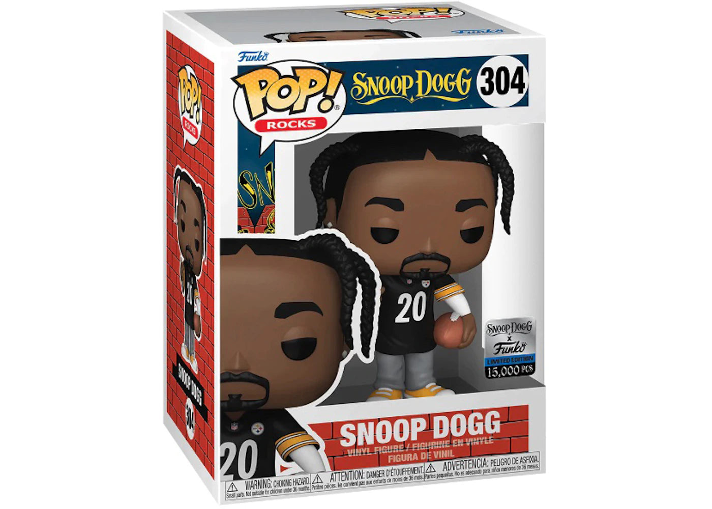 Funko Pop! Rocks Snoop Dogg (In Black Steelers Jersey) Snoop Dogg x Funko Exclusive (LE 15,000) Figure #304-