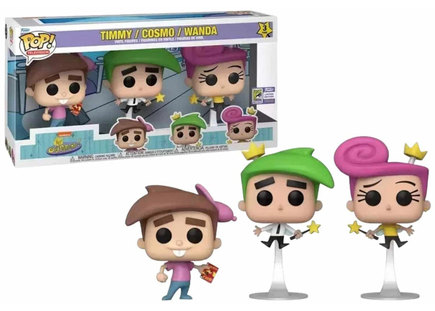Funko Pop! Television Fairly Oddparents 2023 SDCC Exclusive 3-Pack-