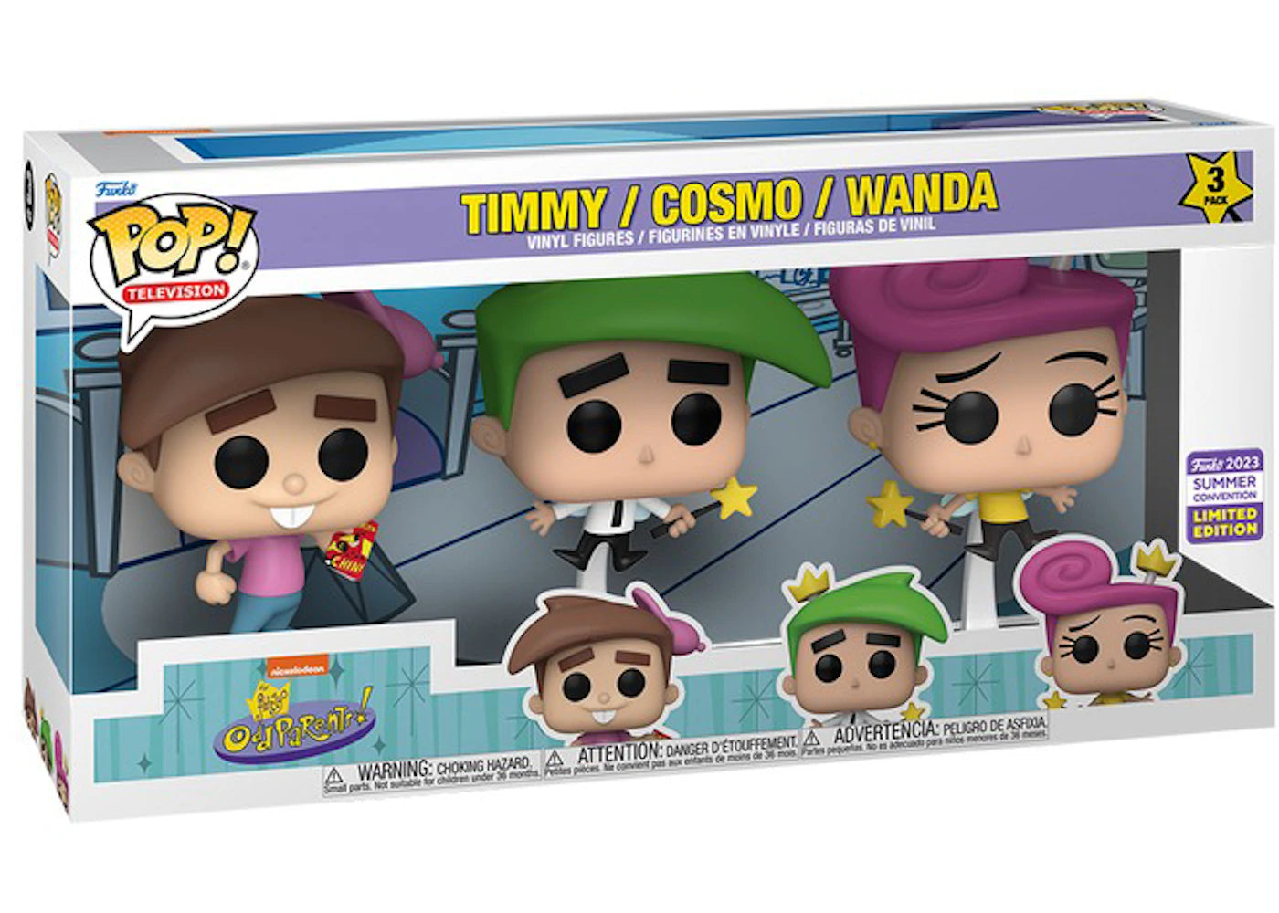 Funko Pop! Television Fairly Oddparents 2023 Summer Convention Limited Edition 3-Pack-