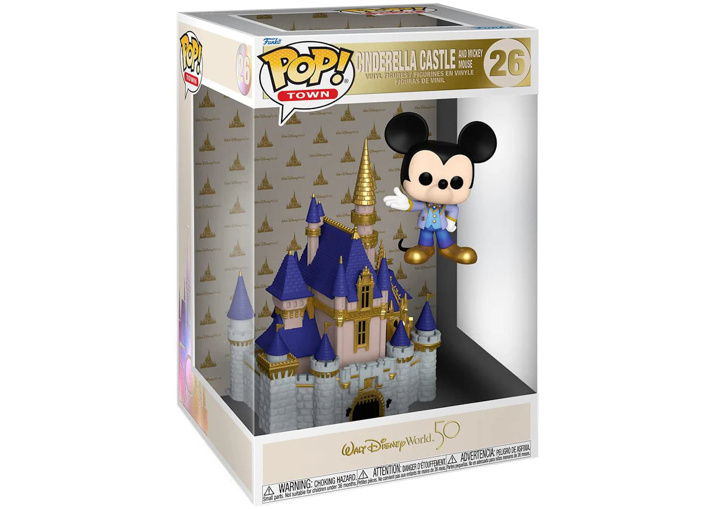 Funko Pop! Town Walt Disney World 50th Anniversary Cinderella Castle And Mickey Mouse Figure #26-