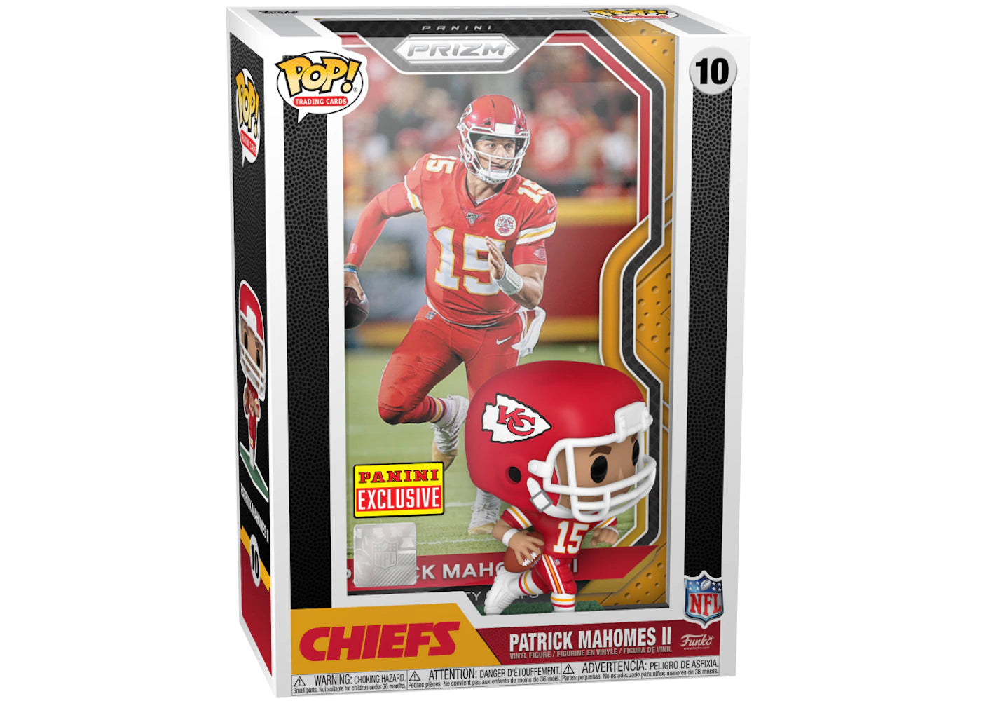 Funko Pop! Trading Cards Panini Prizm NFL Kansas City Chiefs Patrick Mahomes II Panini Exclusive Figure #10-
