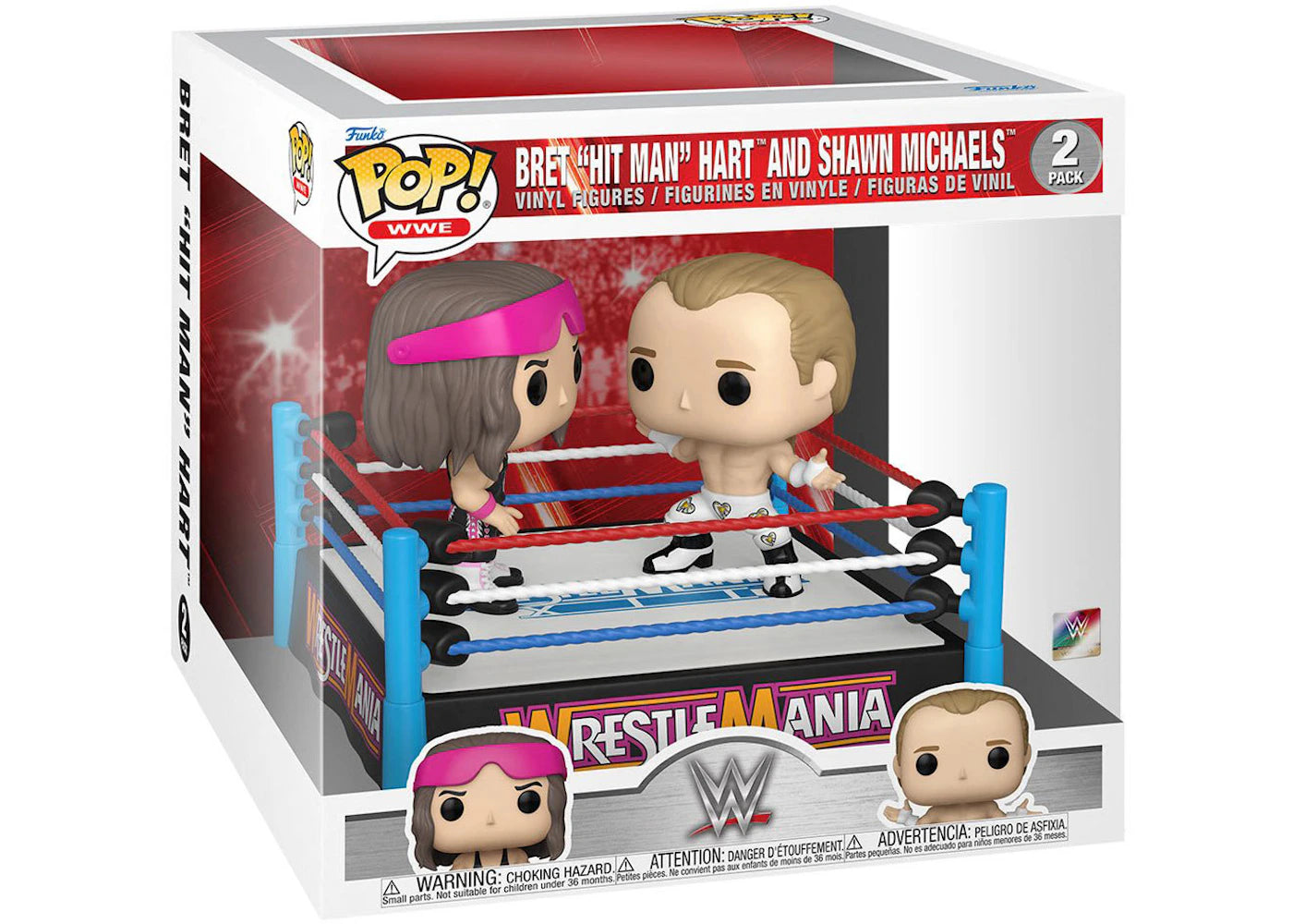 Funko Pop! WWE Wrestlemania Bret (Hit Man) Hart and Shawn Michaels 2-Pack-