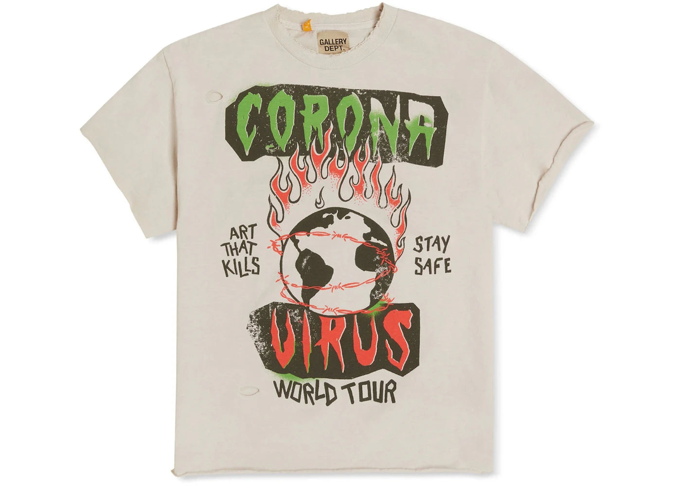 T-shirt blanc Gallery Dept. ATK Corona Tour