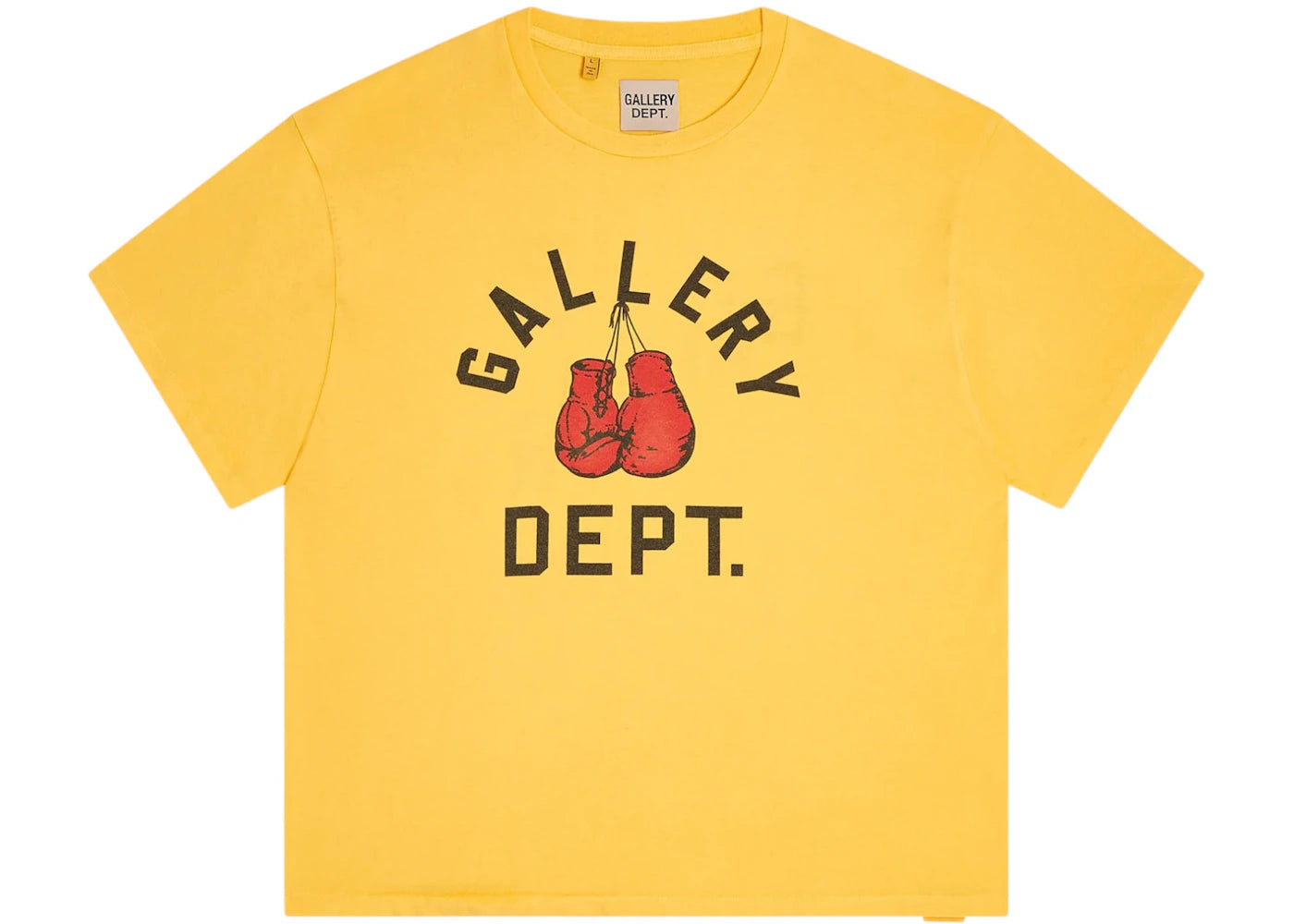 Gallery Dept. Boxing Merch T-shirt-Gold Yellow