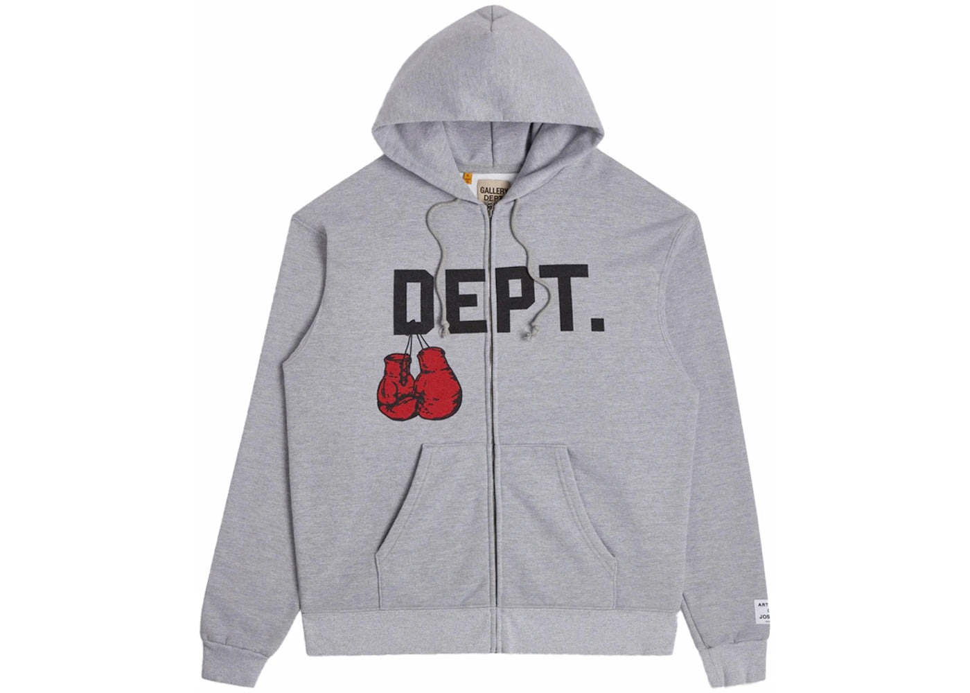 Gallery Dept. Boxing Merch Zip Hoodie-Heather Grey