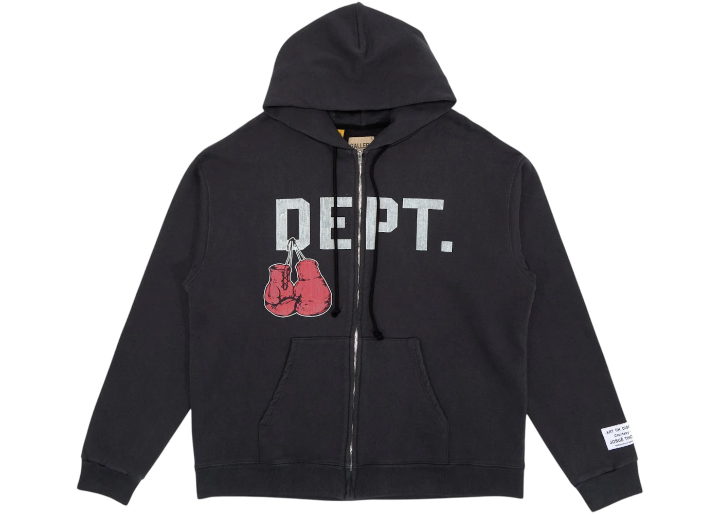 Gallery Dept. Boxing Merch Zip Hoodie-Vintage Black